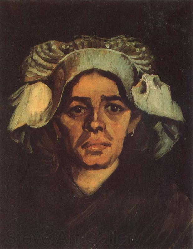 Vincent Van Gogh Head of a Peasant Woman with Whit Cap (nn040